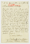 MSMA 1/6.234: Courrier de Théodore Petitmaître à Johann Viktor Besenval