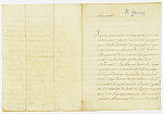 MSMA 1/6.7: Courrier de Gravel au sujet des possessions de Jean-Victor de Besenval en Alsace pour M. le président de la chambre d'Ensisheim